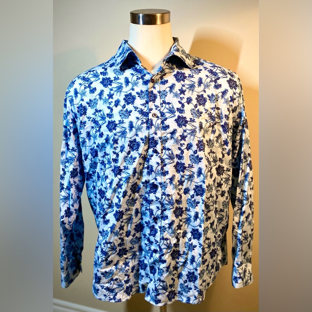 ♦️3/$60 Daniel Hechter - Floral Dress Shirt - XXL